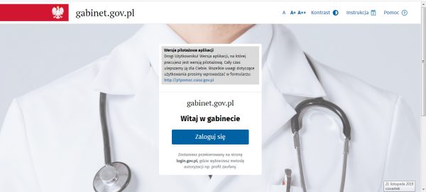 Jak założyć konto na gabinet.gov.pl