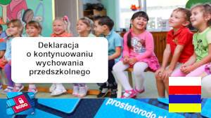 Deklaracja o kontynuowaniu wychowania przedszkolnego przetłumaczona na język ukraiński