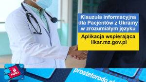 Przetłumaczona klauzula w języku ukraińskim dla Pacjentów z Ukrainy